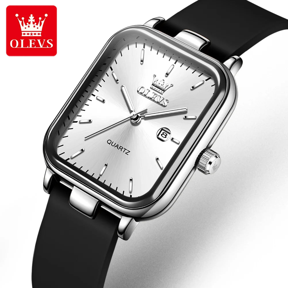 OLEVS 7089 Quartz Wristwatches Gift Box Set Women's Watches Fashion Strap Strap Waterproof Auto Date Simple Elegant Ladies Watch