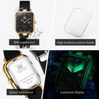 OLEVS 7089 Quartz Wristwatches Gift Box Set Women's Watches Fashion Strap Strap Waterproof Auto Date Simple Elegant Ladies Watch