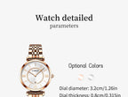 Fashion Couple Watches Stainless Steel Strap Analog Quartz Wristwatches His & Hers Matching Timepieces for Couples