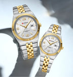 CURREN Couple Watches Waterproof Luminous Wristwatch for Lover Date Men‘s and Women's Wristwatch Simple Fashion