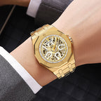 SKMEI M036 Movement Mens Casual Alloy Watches Movement Waterproof Mens Wristwatches Week Display Male Clock Luxury Mechanical