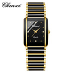 CHENXI 104A Waterproof Top Brand Luxury couple watches Watch for Women Men With Simulated-Ceramics Strap relojes para damas