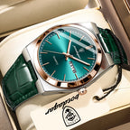 POEDAGAR Top Fashion Casual Men Watch Waterproof Luminous Date Week Man Wristwatch Outdoor Leather Business Men's Quartz Watches