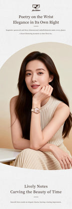 JSDUN 8820 Women Watches Mechanical Watch Luxury Elegant Original Watch Ceramics Strap Waterproof Luminous Ladies Watch Gift Box