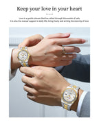 CURREN Couple Watches Waterproof Luminous Wristwatch for Lover Date Men‘s and Women's Wristwatch Simple Fashion
