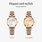 Fashion Couple Watches Stainless Steel Strap Analog Quartz Wristwatches His & Hers Matching Timepieces for Couples