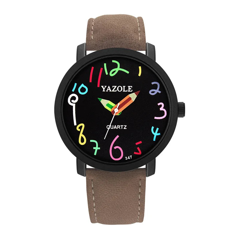 Women Watches Fashion Casual Big Number Analog Watches for Woman Leather Band Ladies Quartz Wristwatches relogio feminino