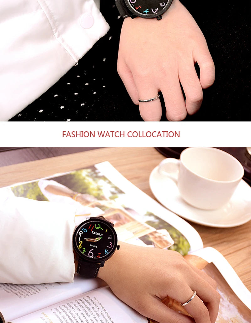 Women Watches Fashion Casual Big Number Analog Watches for Woman Leather Band Ladies Quartz Wristwatches relogio feminino