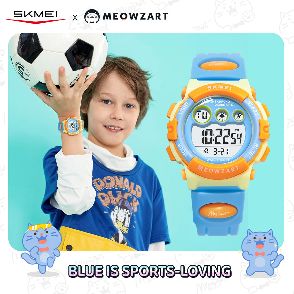 SKMEI Wristwatch For Boys Girl 5Bar Waterproof Kidss Children's Watch Luminous Display Sports Electronics Watch Relogio Infantil