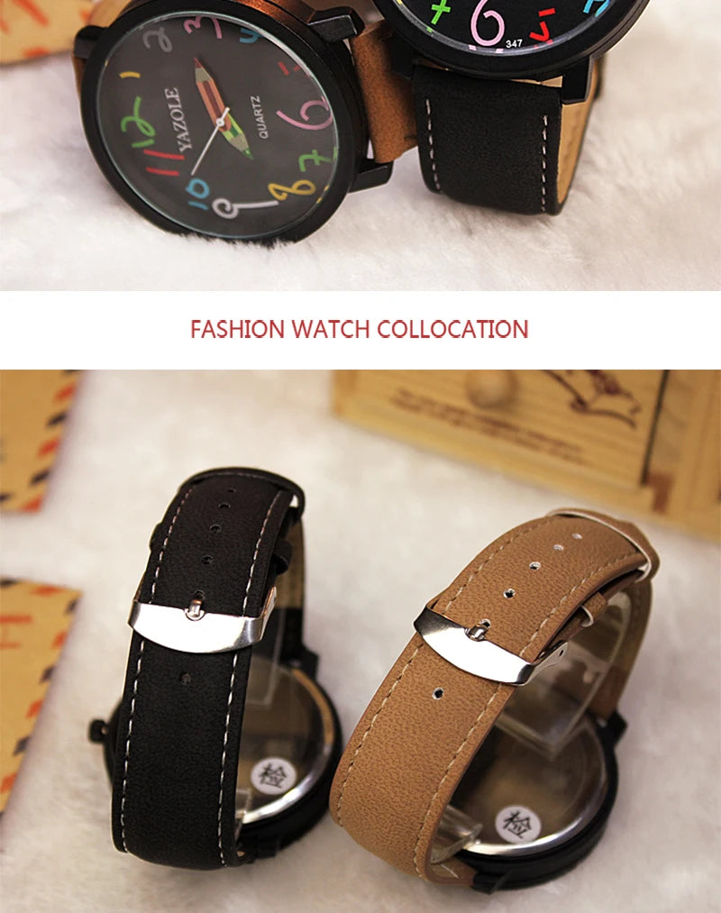 Women Watches Fashion Casual Big Number Analog Watches for Woman Leather Band Ladies Quartz Wristwatches relogio feminino