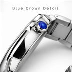 Couple Quartz Watches for Men Women Stainless Steel Roman Numeral Dial Wristwatch Waterproof Matching Watch Set with Gift Box