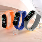 Kids Electronic Watch Sports Waterproof Wrist Watch Large Font Screen LED Display Luminous Auto Date Full Calendar Digital Watch
