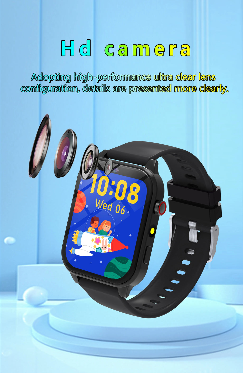 Kids Smart Watch 1.83" HD Screen Built-in 18 Games HD Camera Flashlight Sleep Monitor Alarm Clock Children Gift for Boys & Girls