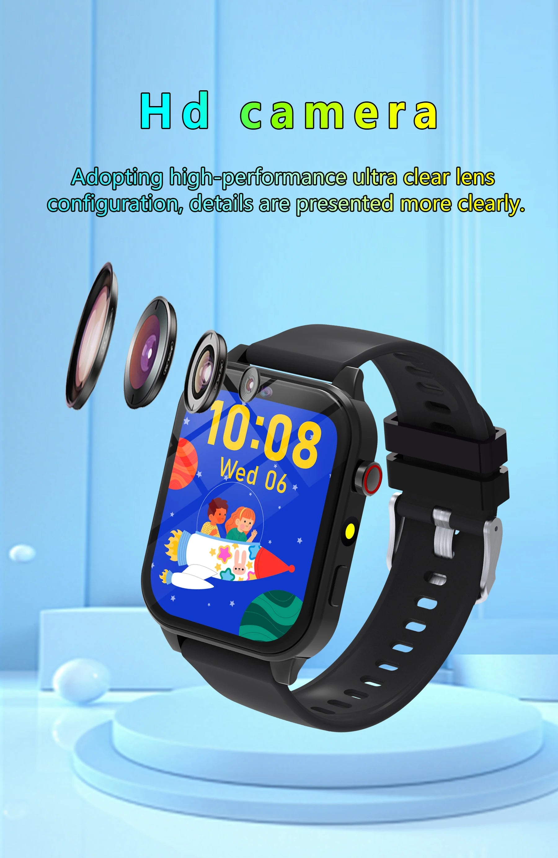 Kids Smart Watch 1.83" HD Screen Built-in 18 Games HD Camera Flashlight Sleep Monitor Alarm Clock Children Gift for Boys & Girls