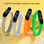 Kids Electronic Watch Sports Waterproof Wrist Watch Large Font Screen LED Display Luminous Auto Date Full Calendar Digital Watch