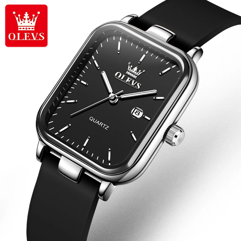 OLEVS 7089 Quartz Wristwatches Gift Box Set Women's Watches Fashion Strap Strap Waterproof Auto Date Simple Elegant Ladies Watch
