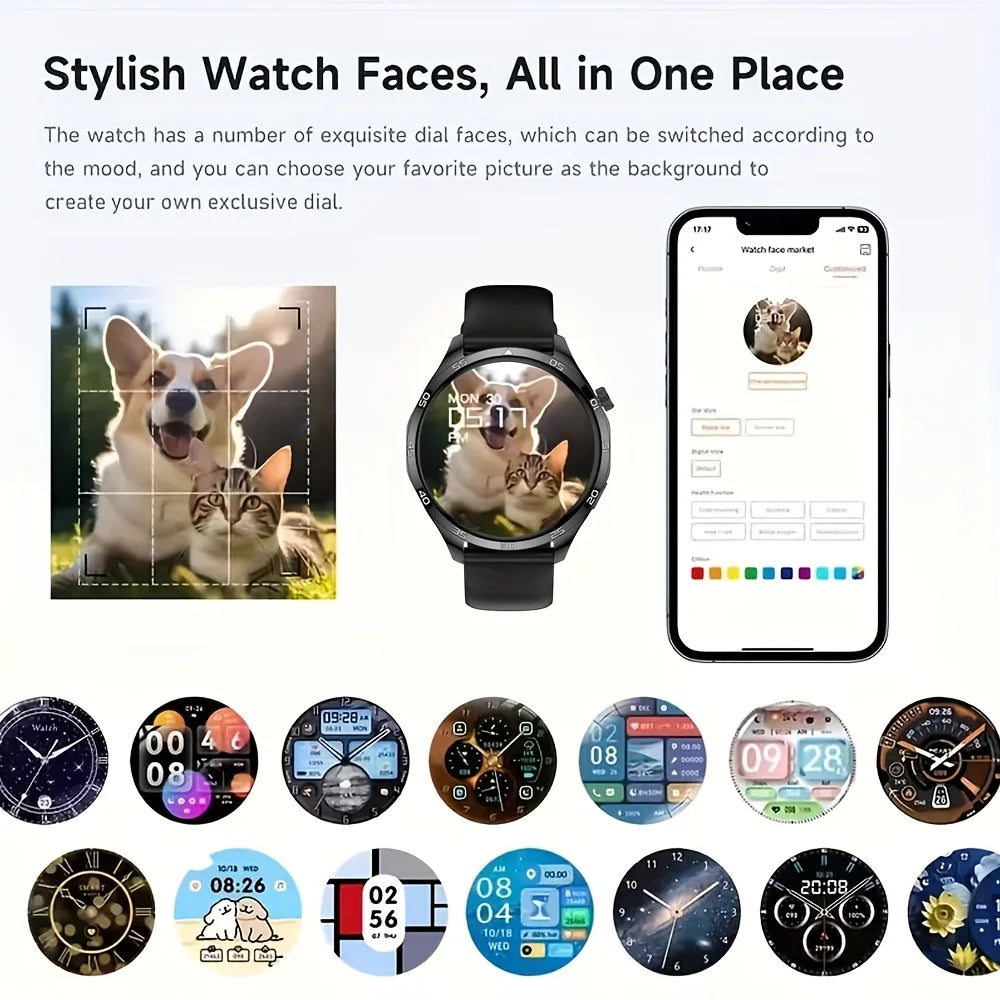 Smart Watch, 1.5-inch Touch Screen, Stylish Elastic Strap, Sports Tracking, with Call Reminder/Message Reminder/Alarm Reminder