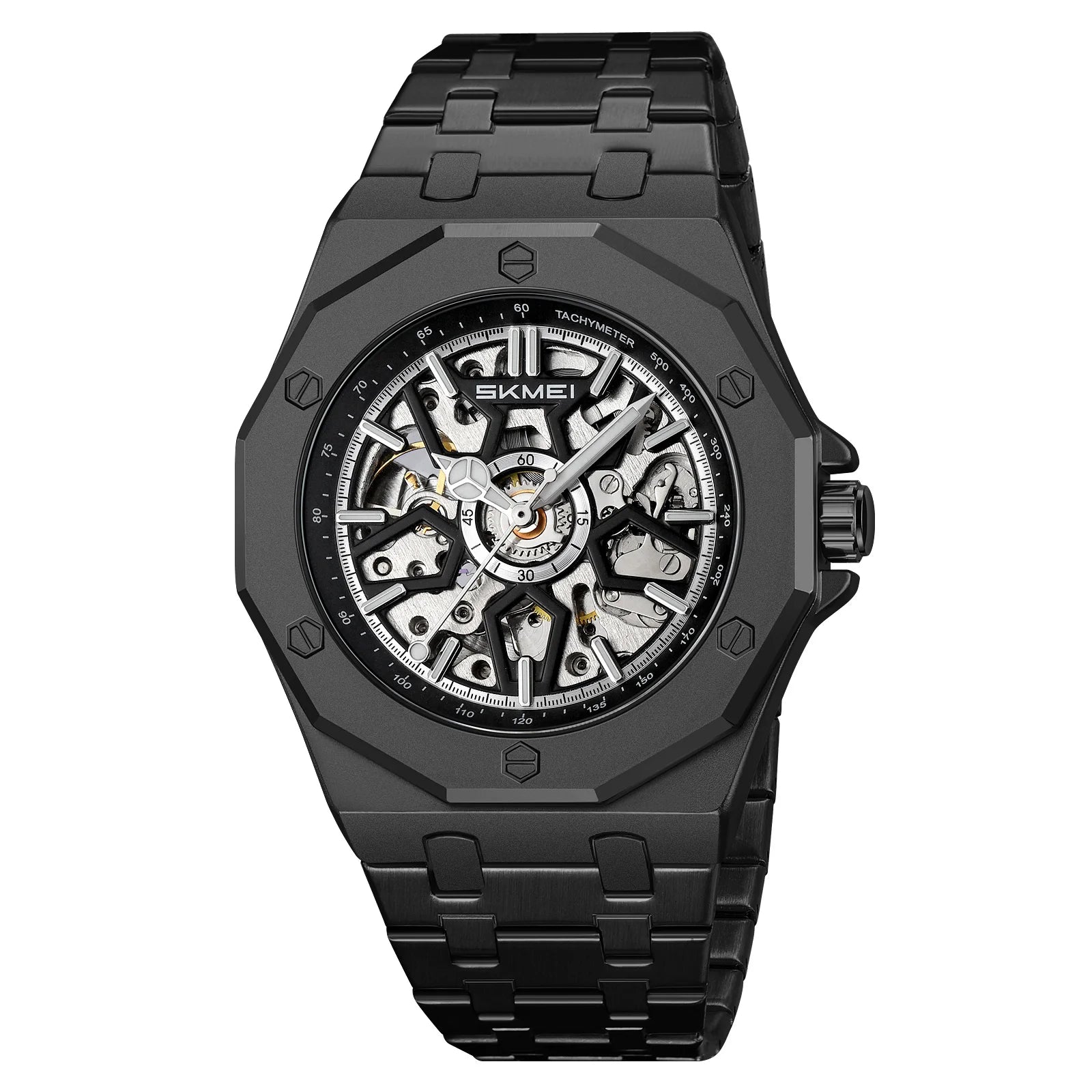 SKMEI M036 Movement Mens Casual Alloy Watches Movement Waterproof Mens Wristwatches Week Display Male Clock Luxury Mechanical