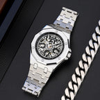 SKMEI M036 Movement Mens Casual Alloy Watches Movement Waterproof Mens Wristwatches Week Display Male Clock Luxury Mechanical