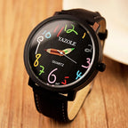 Women Watches Fashion Casual Big Number Analog Watches for Woman Leather Band Ladies Quartz Wristwatches relogio feminino