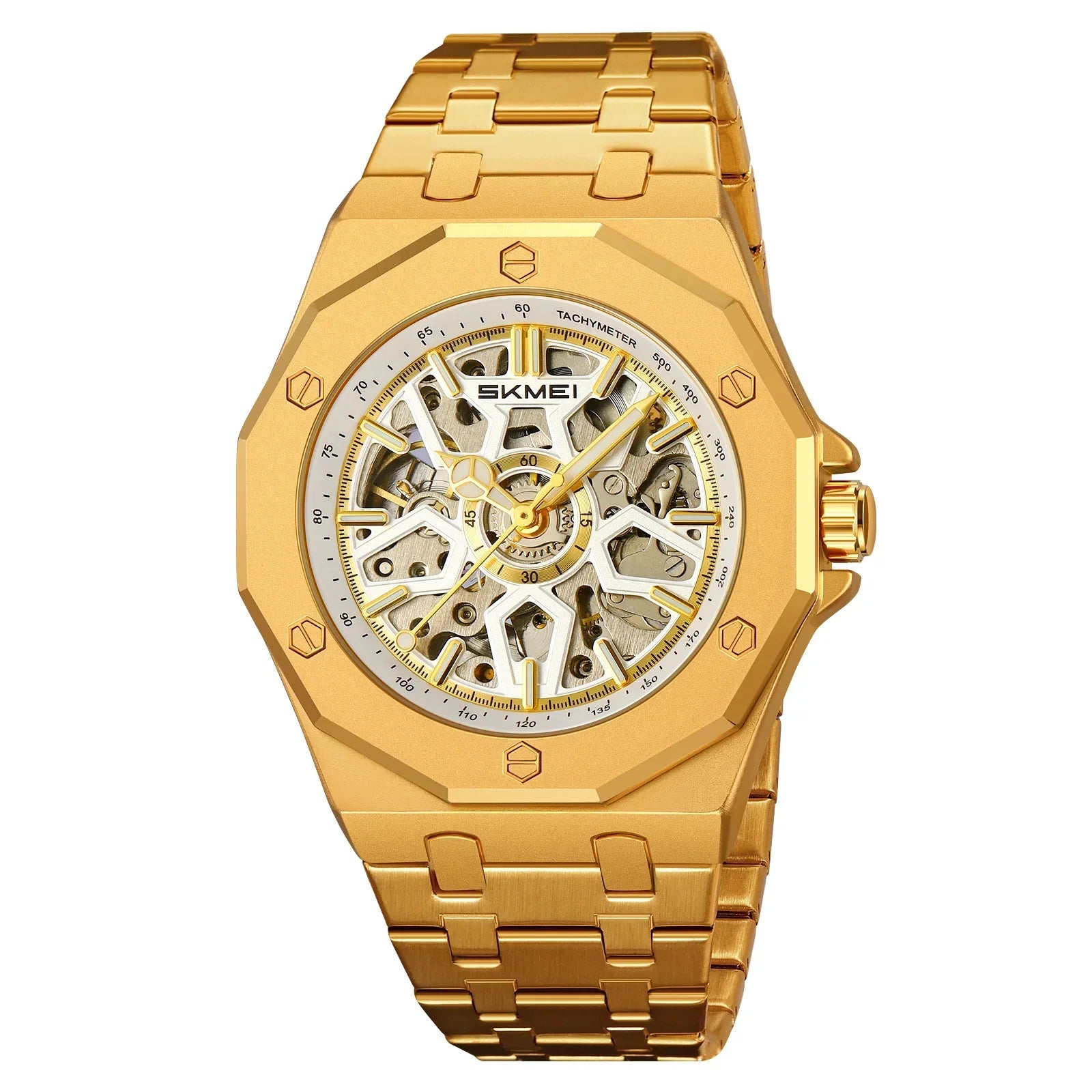 SKMEI M036 Movement Mens Casual Alloy Watches Movement Waterproof Mens Wristwatches Week Display Male Clock Luxury Mechanical
