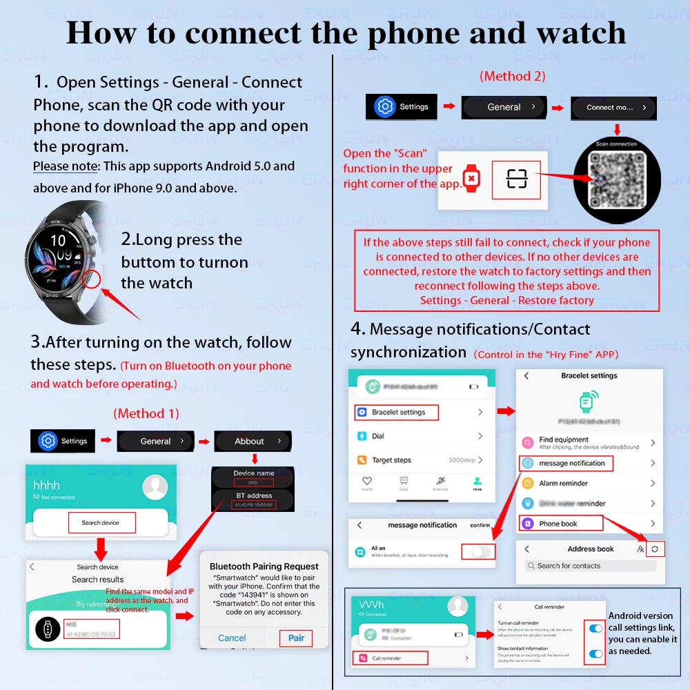 Smart Watch, 1.5-inch Touch Screen, Stylish Elastic Strap, Sports Tracking, with Call Reminder/Message Reminder/Alarm Reminder