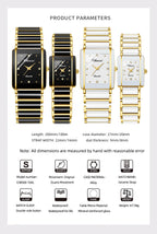 CHENXI 104A Waterproof Top Brand Luxury couple watches Watch for Women Men With Simulated-Ceramics Strap relojes para damas
