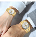 CURREN Couple Watches Waterproof Luminous Wristwatch for Lover Date Men‘s and Women's Wristwatch Simple Fashion