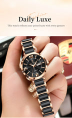 POEDAGAR Top Fashion Elegant Watch For Woman Week Date High Quality Waterproof Ladies Quartz Watch Stainless Steel Women Watches