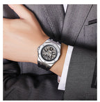 SKMEI M036 Movement Mens Casual Alloy Watches Movement Waterproof Mens Wristwatches Week Display Male Clock Luxury Mechanical
