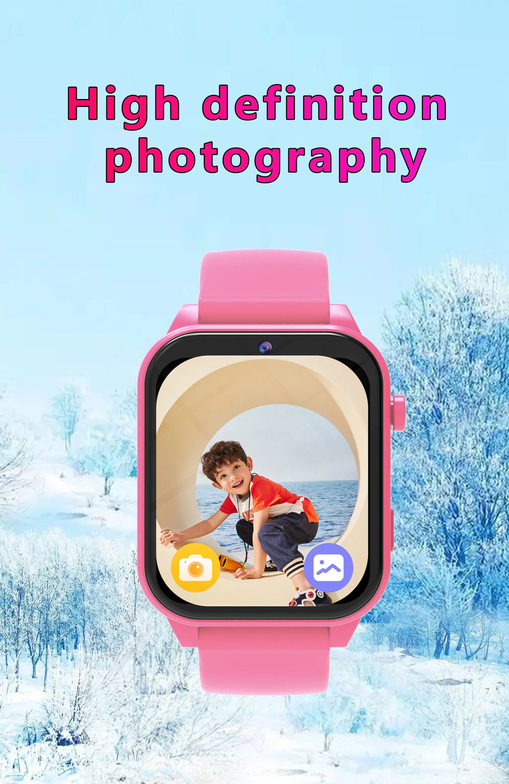 Kids Smart Watch 1.83" HD Screen Built-in 18 Games HD Camera Flashlight Sleep Monitor Alarm Clock Children Gift for Boys & Girls