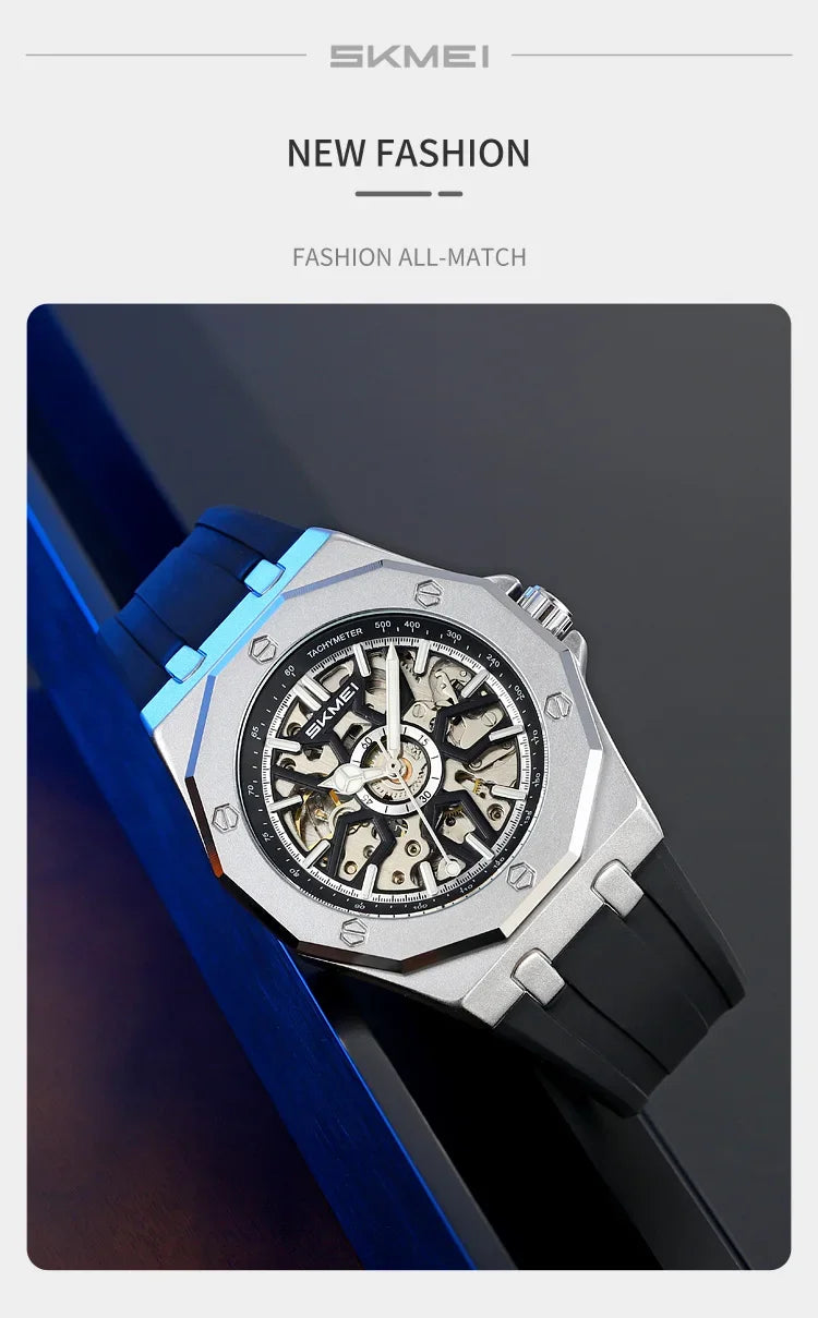 SKMEI M036 Movement Mens Casual Alloy Watches Movement Waterproof Mens Wristwatches Week Display Male Clock Luxury Mechanical