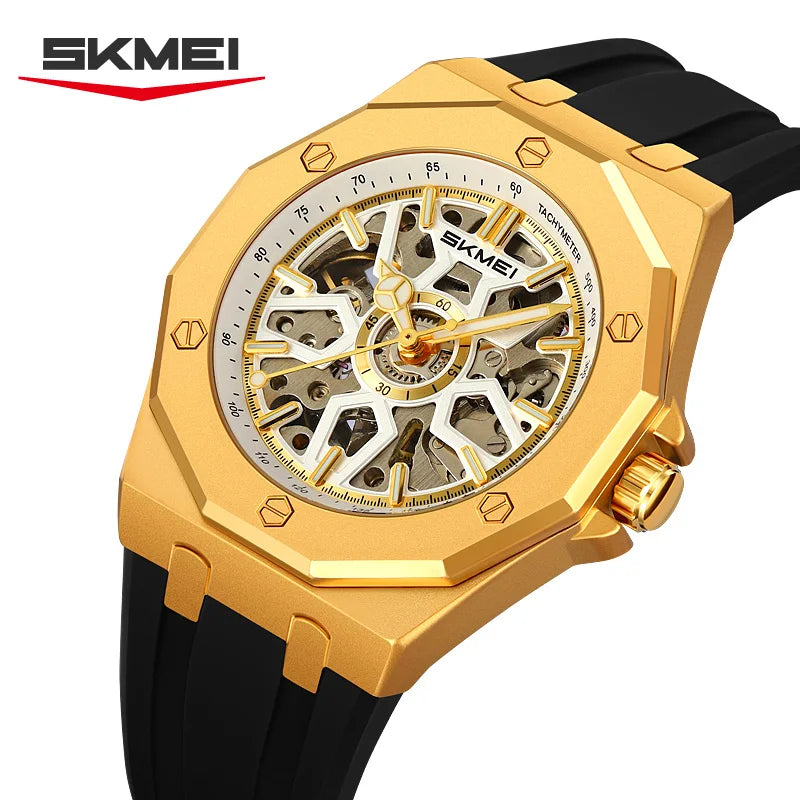 SKMEI M036 Movement Mens Casual Alloy Watches Movement Waterproof Mens Wristwatches Week Display Male Clock Luxury Mechanical
