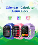 Kids Smart Watch 1.83" HD Screen Built-in 18 Games HD Camera Flashlight Sleep Monitor Alarm Clock Children Gift for Boys & Girls