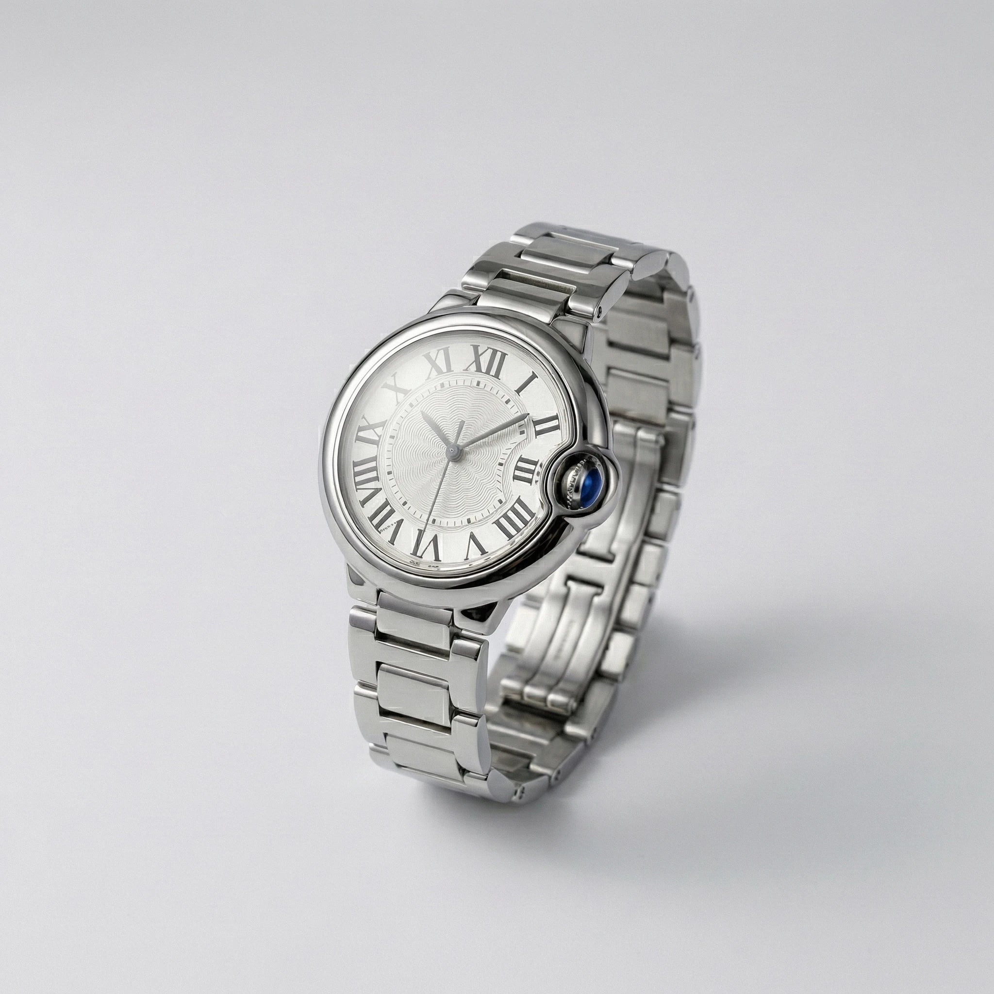 Couple Quartz Watches for Men Women Stainless Steel Roman Numeral Dial Wristwatch Waterproof Matching Watch Set with Gift Box