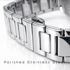 Couple Quartz Watches for Men Women Stainless Steel Roman Numeral Dial Wristwatch Waterproof Matching Watch Set with Gift Box