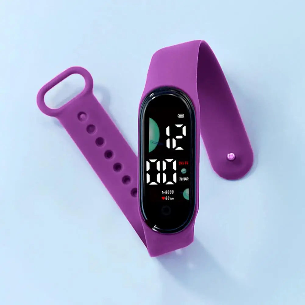 Kids Electronic Watch Sports Waterproof Wrist Watch Large Font Screen LED Display Luminous Auto Date Full Calendar Digital Watch