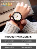 Women Watches Fashion Casual Big Number Analog Watches for Woman Leather Band Ladies Quartz Wristwatches relogio feminino