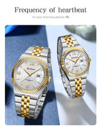 CURREN Couple Watches Waterproof Luminous Wristwatch for Lover Date Men‘s and Women's Wristwatch Simple Fashion